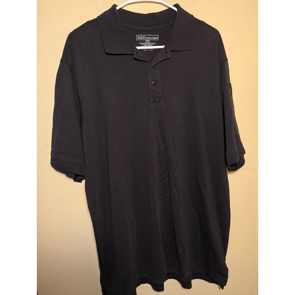 5.11 Tactical Black Professional Polo | Size Large | Pencil Pocket Workwear